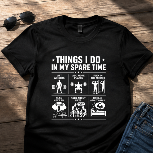Things I Do In My Spare Time — Gym T-Shirt