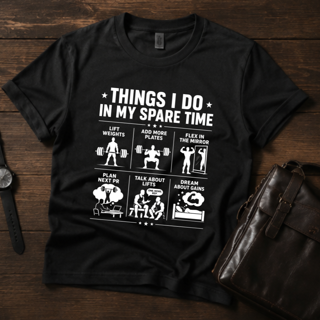 Things I Do In My Spare Time — Gym T-Shirt