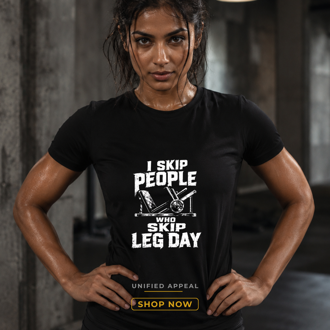 I Skip People Who Skip Leg Day — Unisex Gym T-Shirt
