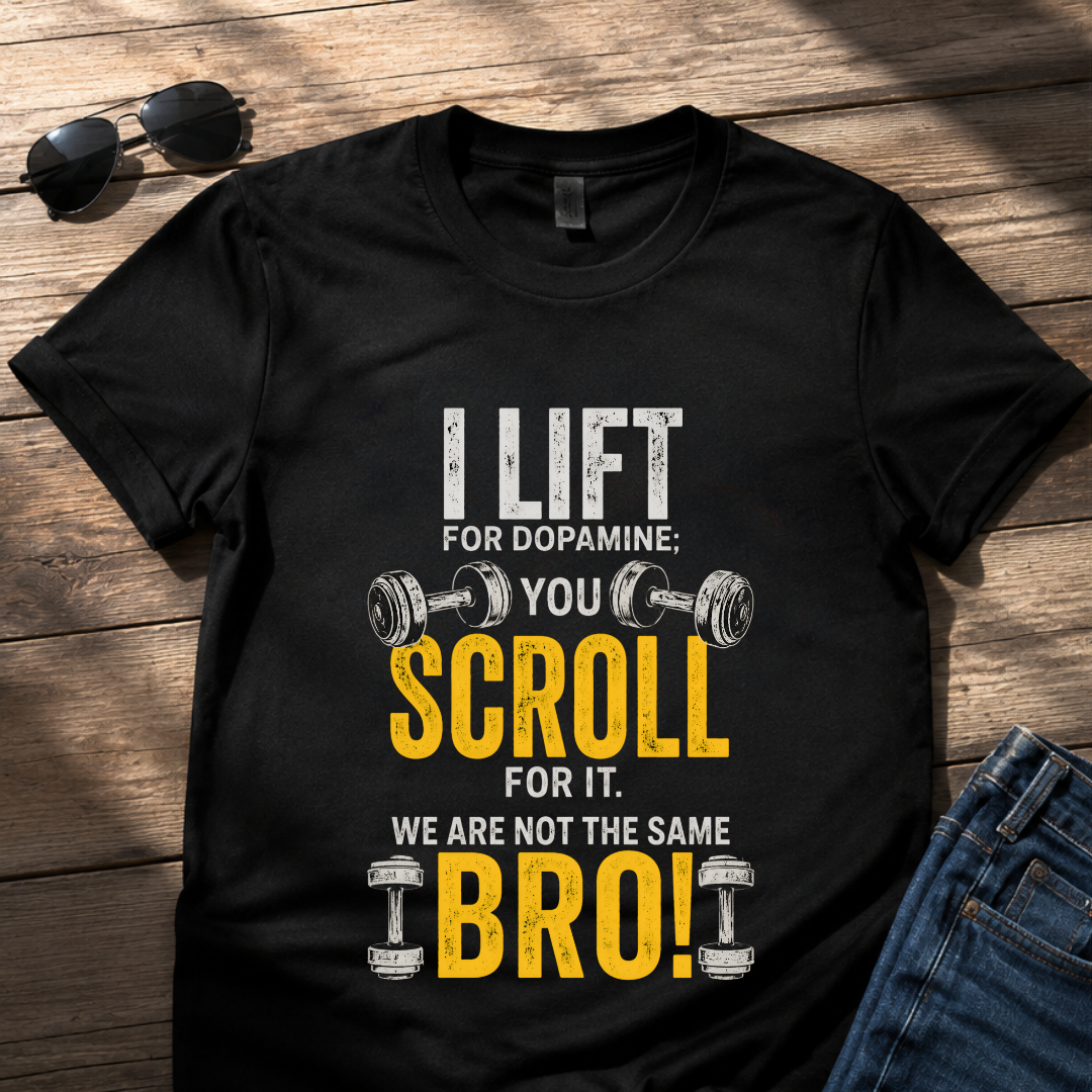I Lift For Dopamine — Gym Slogan T-Shirt