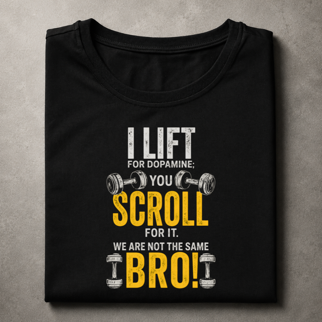 I Lift For Dopamine — Gym Slogan T-Shirt