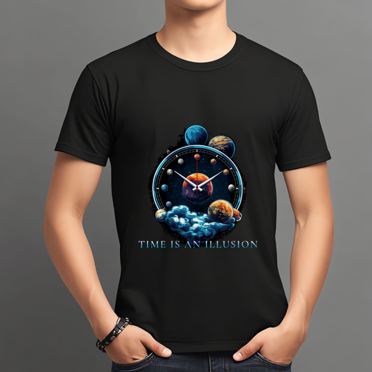 Time is an illusion: Unisex Astronomy Tshirt