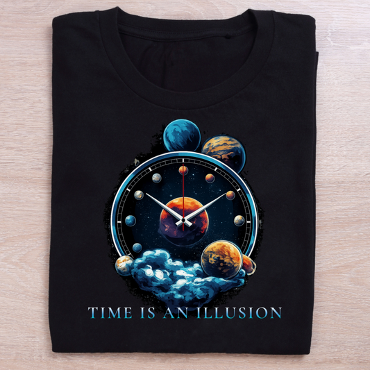Time is an illusion: Unisex Astronomy Tshirt