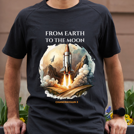 From earth to the moon: Unisex Astronomy Tshirt