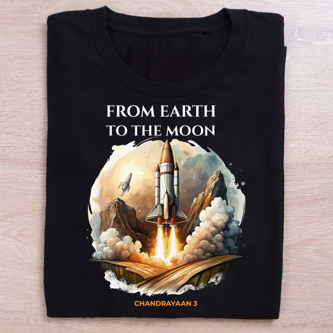 From earth to the moon: Unisex Astronomy Tshirt