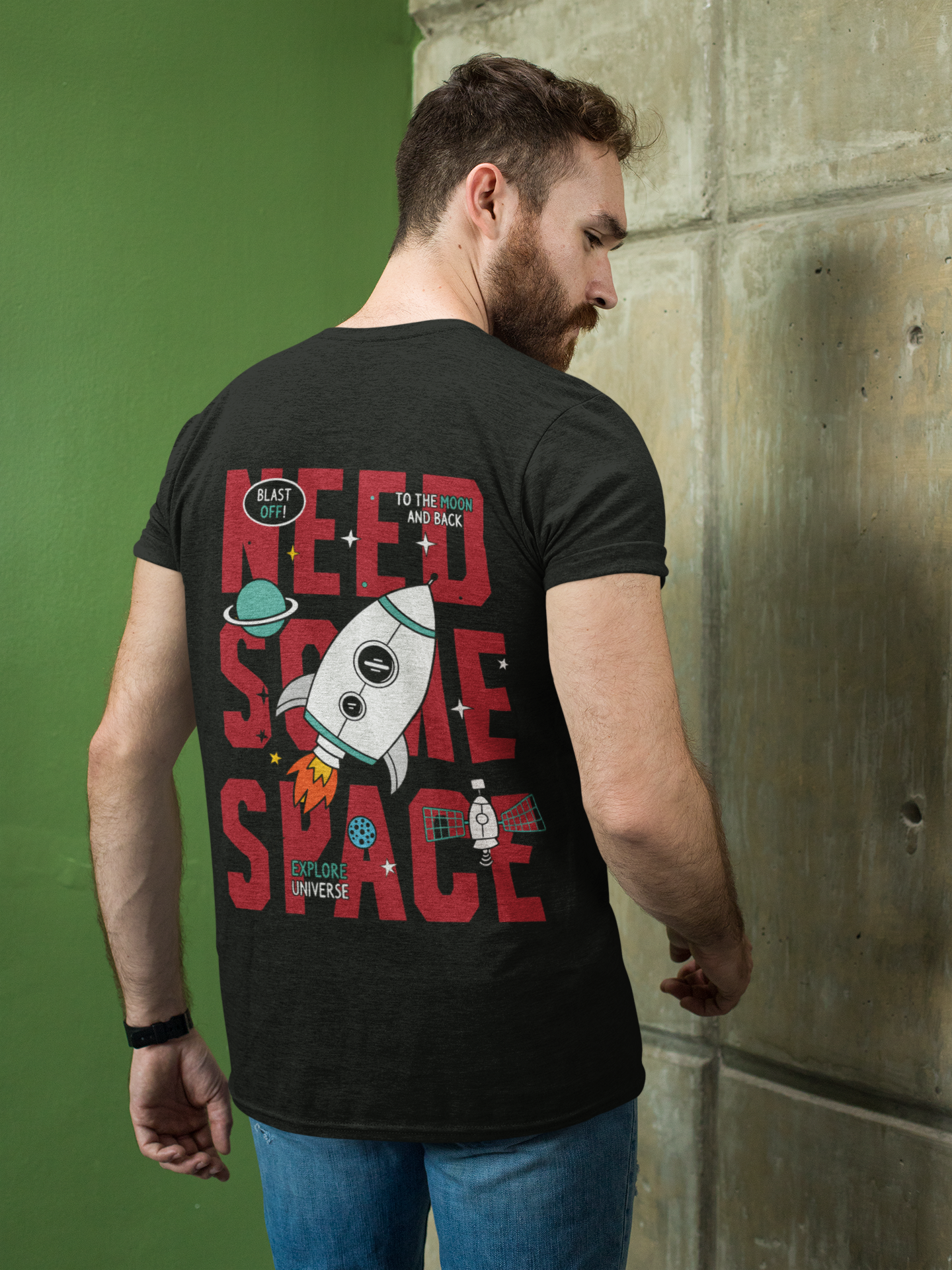 Need Some Space Black - Unisex Astronomy T-Shirt