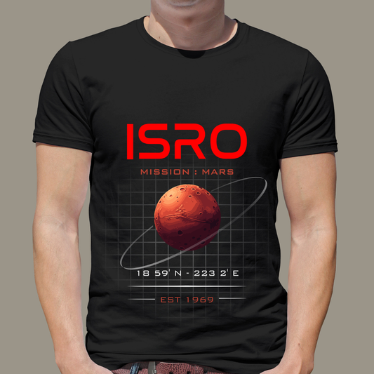 ISRO MISSION MARS: UNISEX ASTRONOMY TSHIRT