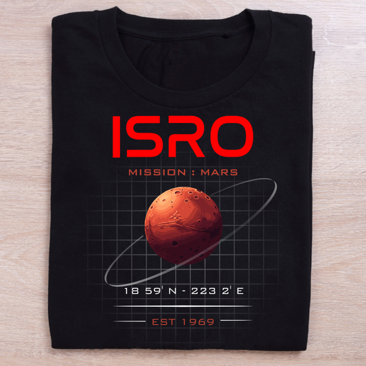 ISRO MISSION MARS: UNISEX ASTRONOMY TSHIRT