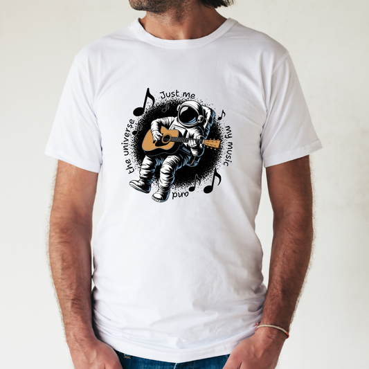 Just me, my music and the Universe: Unisex Astronomy Tshirt