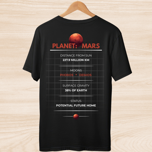 Planet Mars: Unisex Astronomy Tshirt