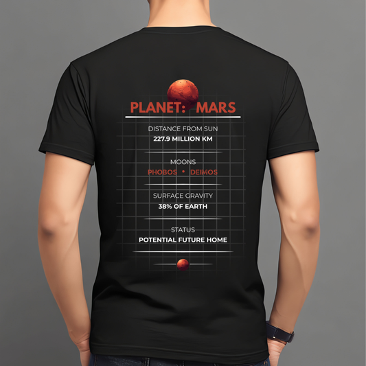Planet Mars: Unisex Astronomy Tshirt