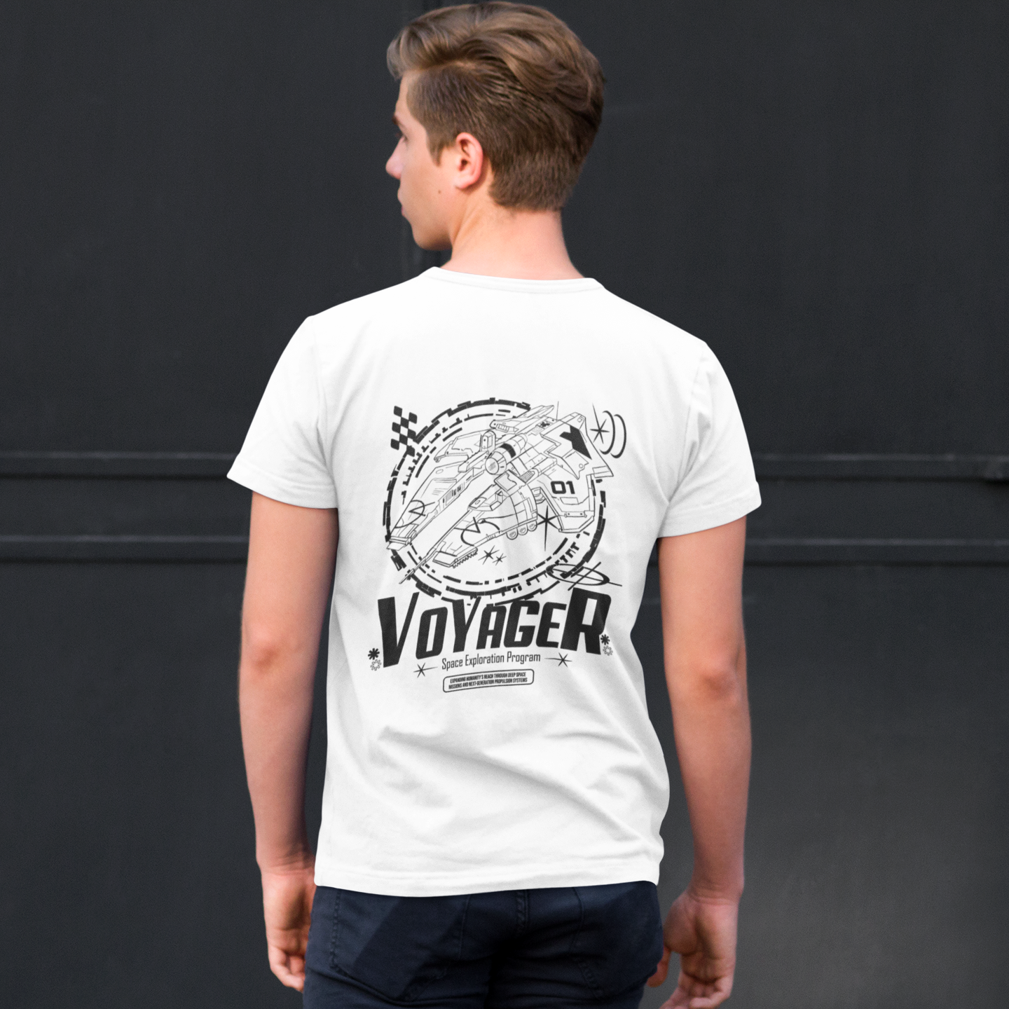 Voyager - White Unisex  Astronomy T-Shirt