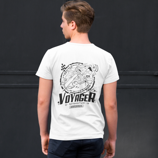 Voyager - White Unisex  Astronomy T-Shirt